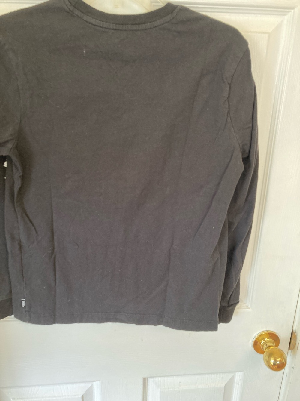 Vans Black Skull & Floral Long Sleeve Tee with Yellow Logo - Picture 3 of 6